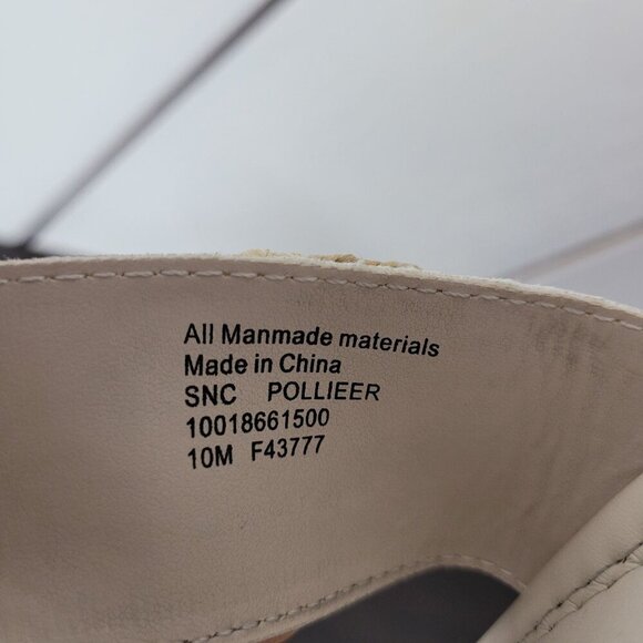 NEW Style & Co Women's 10 Ivory Raffia Wedge Sandals W/ Gold Buckle - Picture 4 of 6